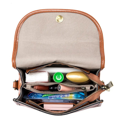 New Head Layer Plant Tanned Leather All-in-one Portable Niche Senior Women's Single Shoulder Crossbody Bag Commuting
