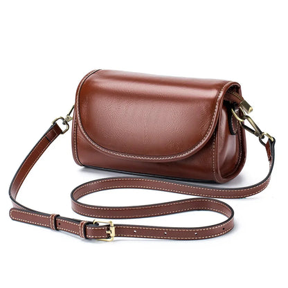 New Head Layer Plant Tanned Leather All-in-one Portable Niche Senior Women's Single Shoulder Crossbody Bag Commuting