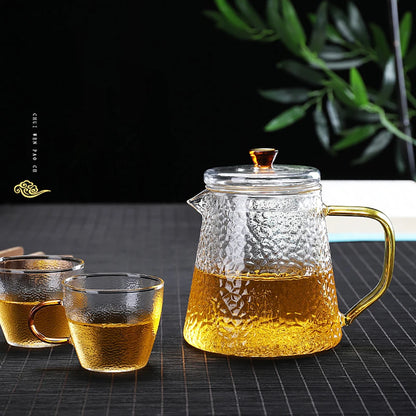 New Heat Resistant Glass Teapot Glass Borosilicate Tea mug Gas Stove Flower Puer Kettle Chinese Kung Fu Tea Set With Filter