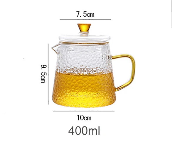 New Heat Resistant Glass Teapot Glass Borosilicate Tea mug Gas Stove Flower Puer Kettle Chinese Kung Fu Tea Set With Filter