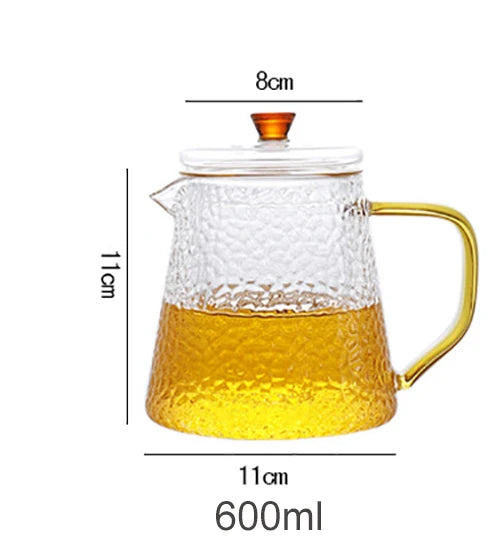 New Heat Resistant Glass Teapot Glass Borosilicate Tea mug Gas Stove Flower Puer Kettle Chinese Kung Fu Tea Set With Filter