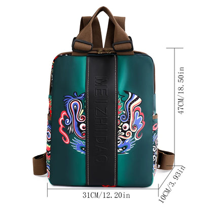 New High Quality Chinoiserie Multiple Pockets Large Capacity Waterproof Laptop Bag Fashion  Luxury Designer Backpack for Women
