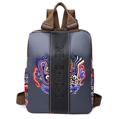 New High Quality Chinoiserie Multiple Pockets Large Capacity Waterproof Laptop Bag Fashion  Luxury Designer Backpack for Women