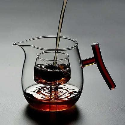 New High Quality Glass Fair Cup Teapot Maker Heat-resistant Thickened With Filter Liner Flower Tea Cup Transparent Glass Teapot