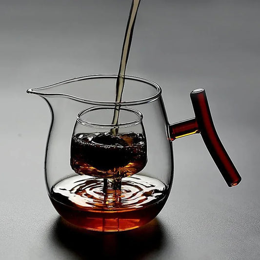 New High Quality Glass Fair Cup Teapot Maker Heat-resistant Thickened With Filter Liner Flower Tea Cup Transparent Glass Teapot