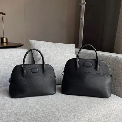 New High Quality Lichee Pattern Cowhide Handbags Practical All-match Solid Zipper Purses Women Bags Casual Large Capacity Bolsos