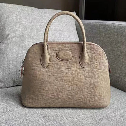 New High Quality Lichee Pattern Cowhide Handbags Practical All-match Solid Zipper Purses Women Bags Casual Large Capacity Bolsos