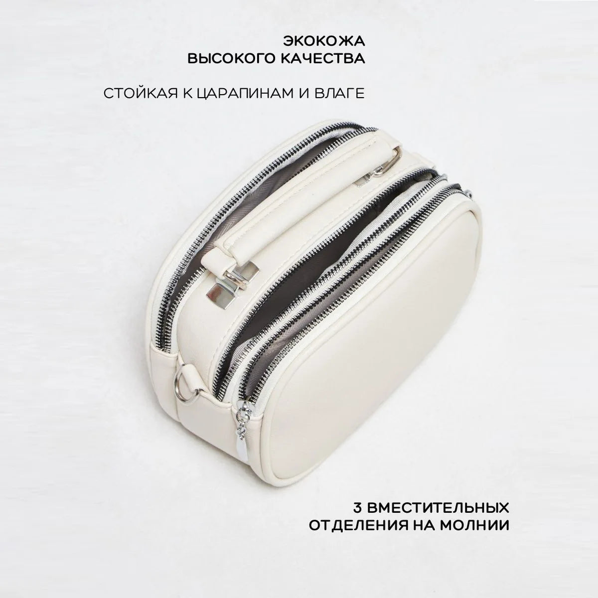 New High Quality Luxury Shoulder Bag Multi Pocket Solid Color PU Leather Women Crossbody Trendy Bag