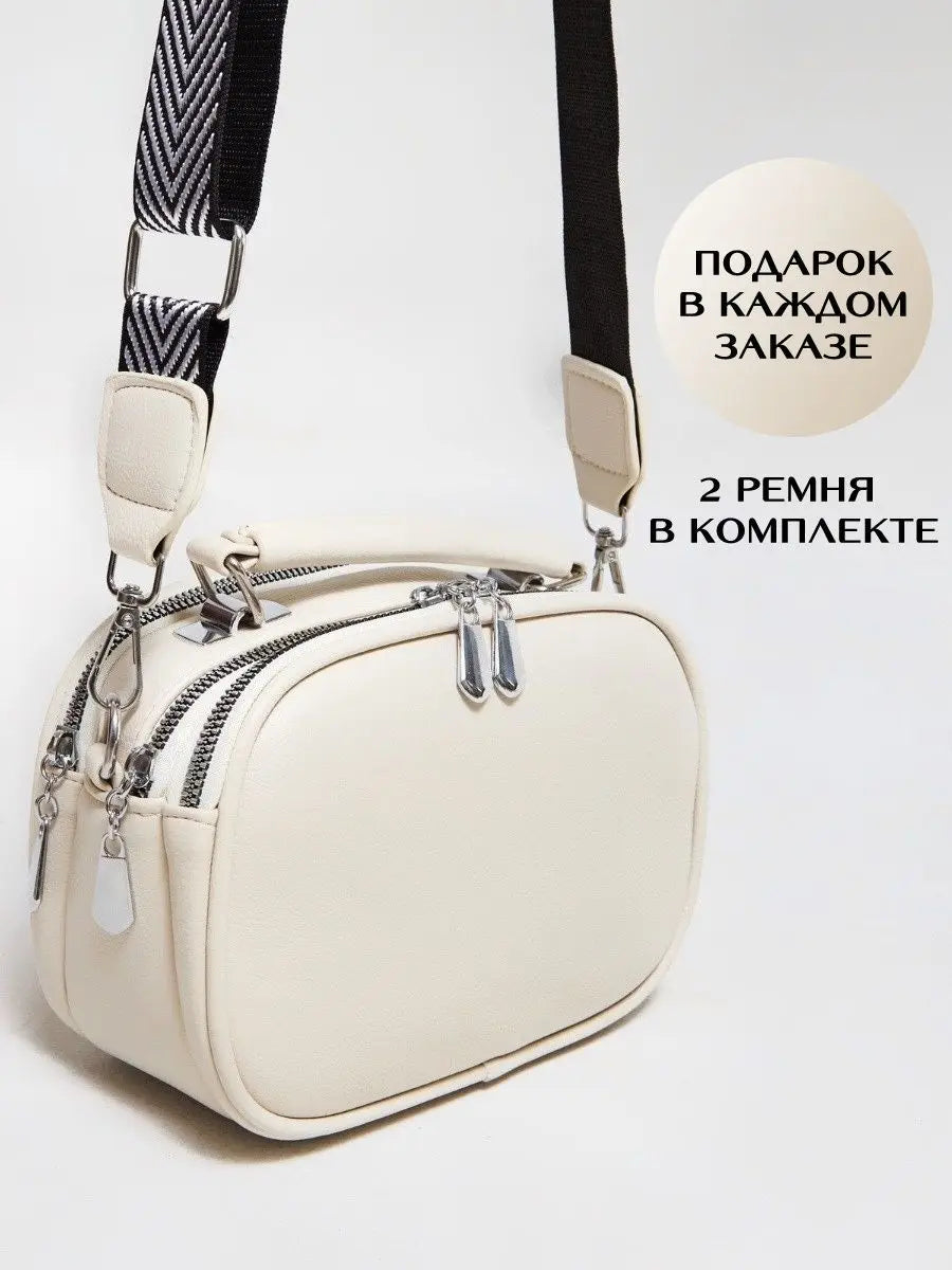 New High Quality Luxury Shoulder Bag Multi Pocket Solid Color PU Leather Women Crossbody Trendy Bag