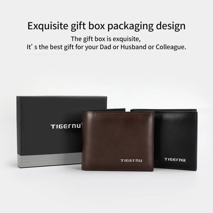 New High Quality Wallets Men's Gift Thin Money Purse Male Business Card Holder For Men Fashion Leather Wallet Short Purse Card