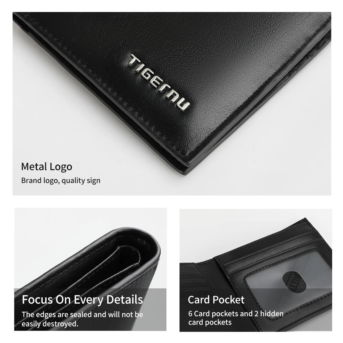 New High Quality Wallets Men's Gift Thin Money Purse Male Business Card Holder For Men Fashion Leather Wallet Short Purse Card