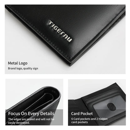 New High Quality Wallets Men's Gift Thin Money Purse Male Business Card Holder For Men Fashion Leather Wallet Short Purse Card
