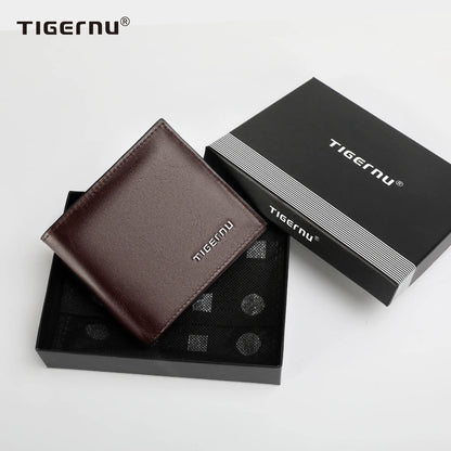 New High Quality Wallets Men's Gift Thin Money Purse Male Business Card Holder For Men Fashion Leather Wallet Short Purse Card