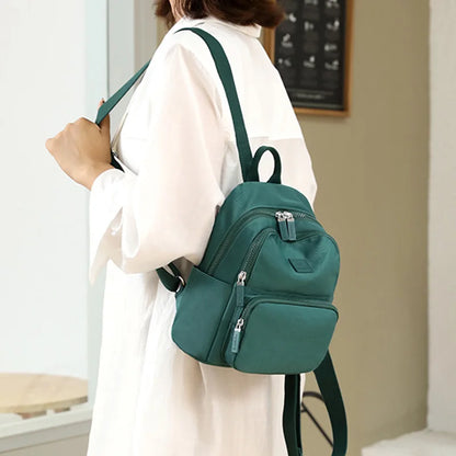 New High-Quality Waterproof Nylon Fabric Women's Backpack Fashion Mini Shopping Backpack Small Bag Ladies Shoulder Bag