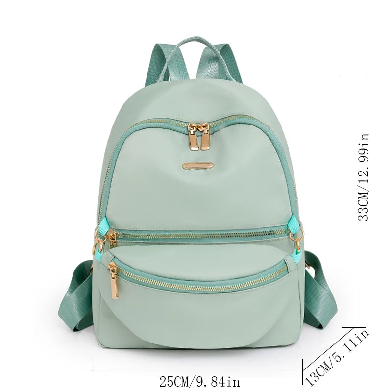 New High-capacity Casual Backpack Women Black Waterproof Nylon School Bags for Girls Multifunctional Fashion Travel Tote Packbag