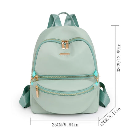 New High-capacity Casual Backpack Women Black Waterproof Nylon School Bags for Girls Multifunctional Fashion Travel Tote Packbag