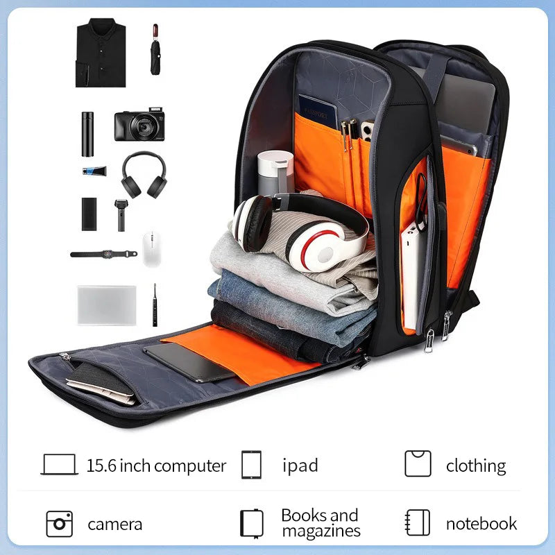 New High-end Business Backpack Waterproof Backpack Large Capacity Business Trip Multifunctional Password Anti-theft Laptop Bag