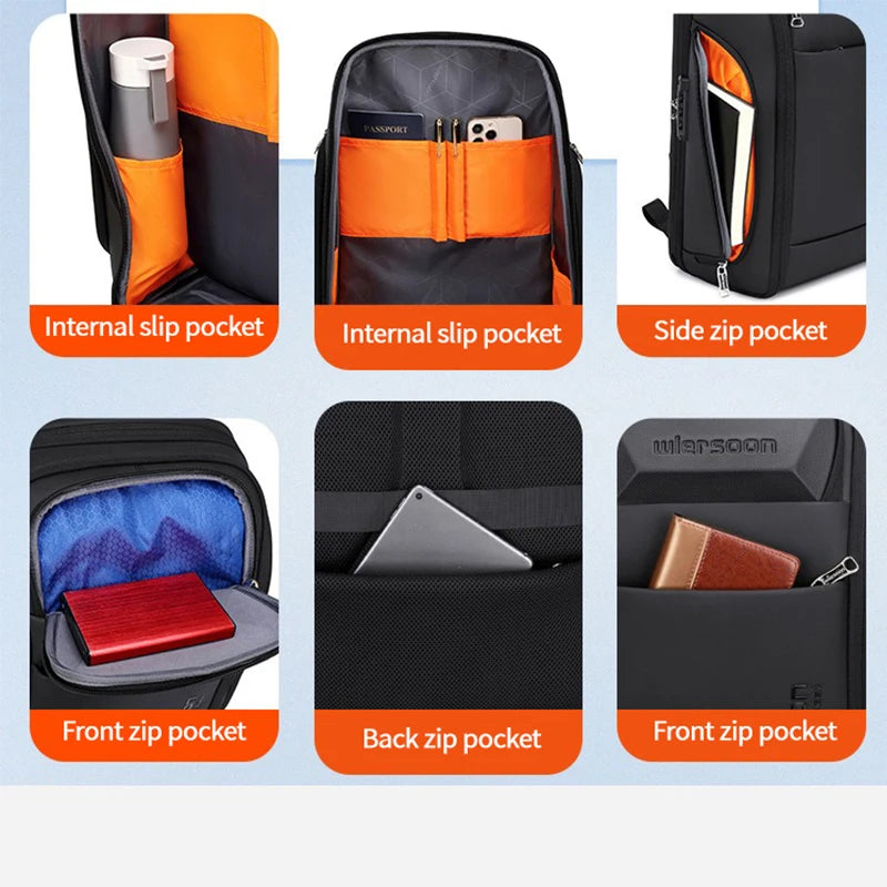New High-end Business Backpack Waterproof Backpack Large Capacity Business Trip Multifunctional Password Anti-theft Laptop Bag