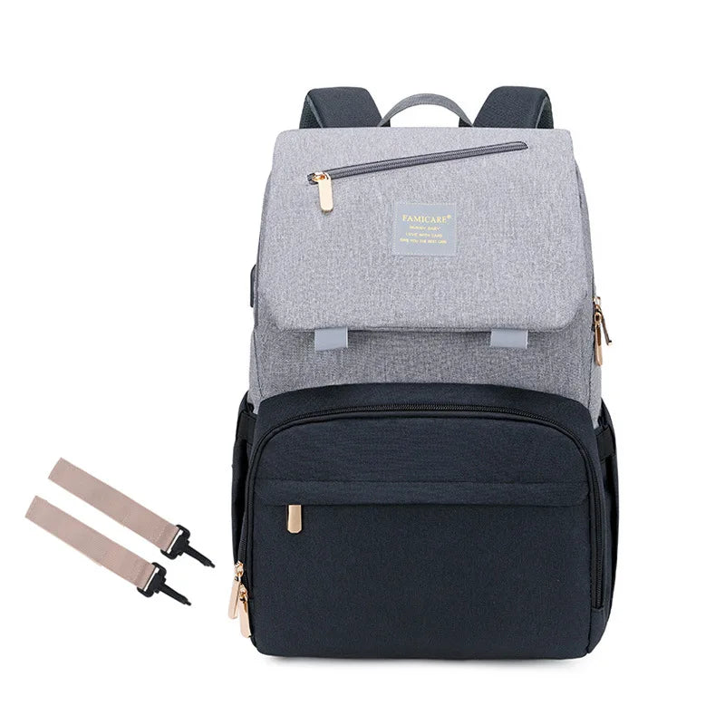 New Hot Selling Multifunctional Waterproof Fabric Baby Diaper Bag Backpack for Mommy Mummy Mom Mother with Large Capacity Travel