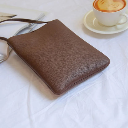 New Japanese Lychee Pattern Mobile Phone Bag for Women Simple Fashion Small Crossbody Bag Shoulder Bags Mini Luxury Handbag