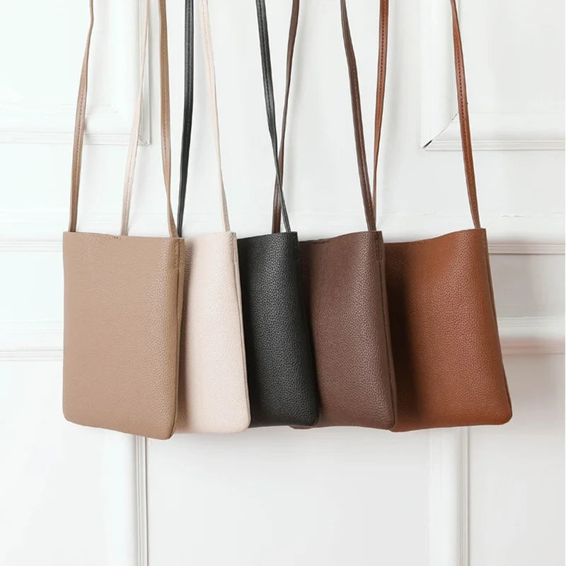 New Japanese Lychee Pattern Mobile Phone Bag for Women Simple Fashion Small Crossbody Bag Shoulder Bags Mini Luxury Handbag
