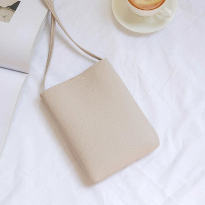 New Japanese Lychee Pattern Mobile Phone Bag for Women Simple Fashion Small Crossbody Bag Shoulder Bags Mini Luxury Handbag
