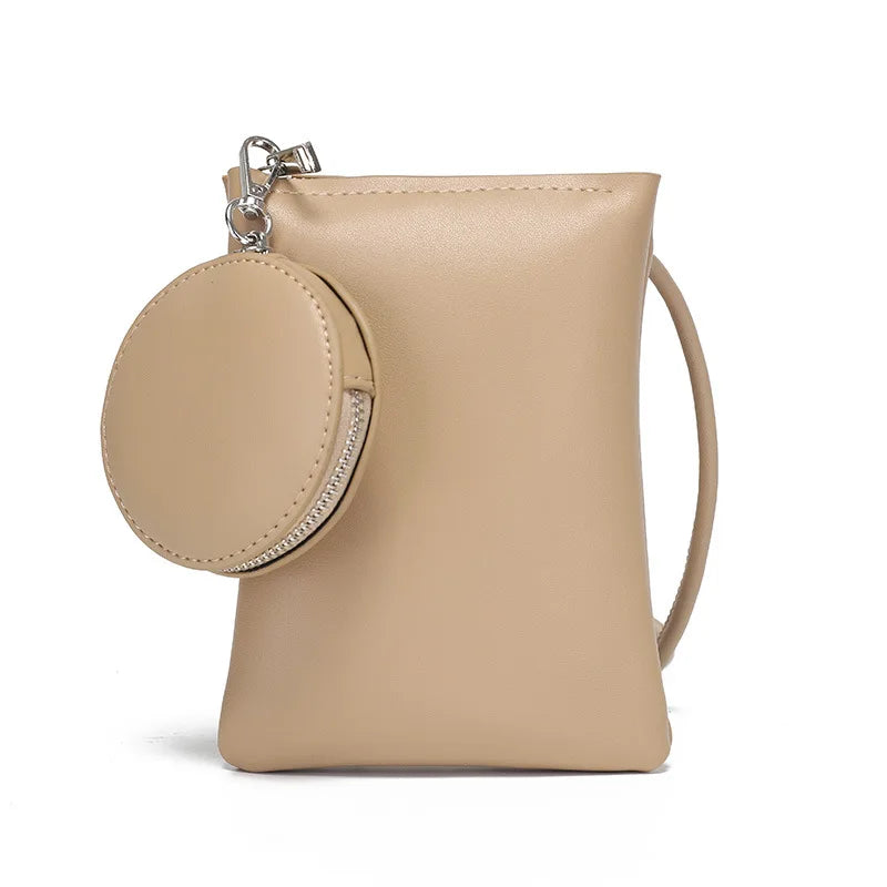 New Japanese Mini Mobile Phone Bag Zipper Shoulder Bags with Coin Purse Trend Designer Woman Female Small Flap Handbag and Purse