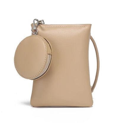 New Japanese Mini Mobile Phone Bag Zipper Shoulder Bags with Coin Purse Trend Designer Woman Female Small Flap Handbag and Purse