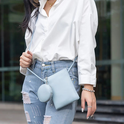 New Japanese Mini Mobile Phone Bag Zipper Shoulder Bags with Coin Purse Trend Designer Woman Female Small Flap Handbag and Purse