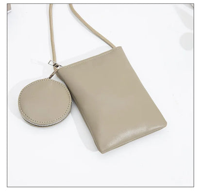 New Japanese Mini Mobile Phone Bag Zipper Shoulder Bags with Coin Purse Trend Designer Woman Female Small Flap Handbag and Purse