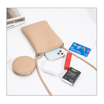 New Japanese Mini Mobile Phone Bag Zipper Shoulder Bags with Coin Purse Trend Designer Woman Female Small Flap Handbag and Purse