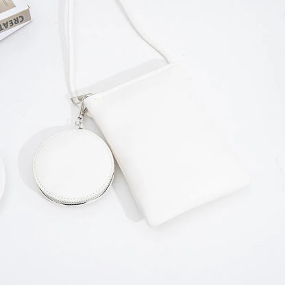 New Japanese Mini Mobile Phone Bag Zipper Shoulder Bags with Coin Purse Trend Designer Woman Female Small Flap Handbag and Purse