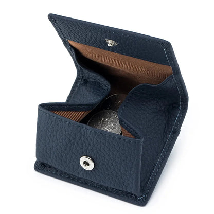 New Japanese Style Top Layer Cowhide Mini Women's Leather Buckle Coin Purse Storage of Small Wallet Compact Money Bag