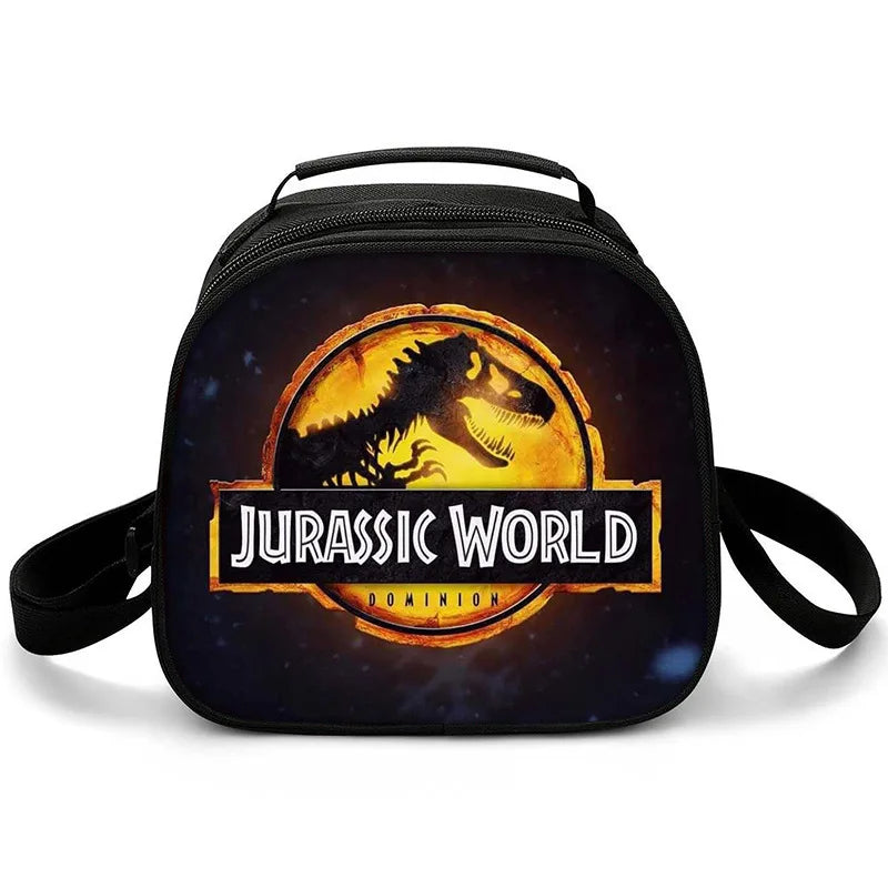 New Jurassic World Dinosaur Boys Girls Kids Crossbody Bags Lunch Box Satchel Lunch Tote Lunch Bag for Children