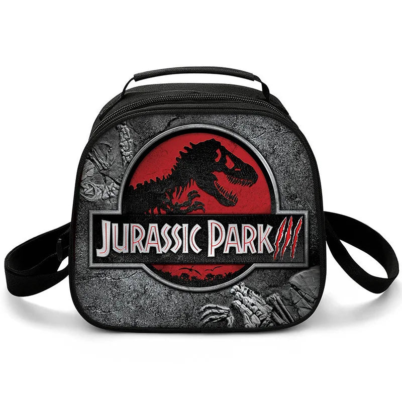 New Jurassic World Dinosaur Boys Girls Kids Crossbody Bags Lunch Box Satchel Lunch Tote Lunch Bag for Children