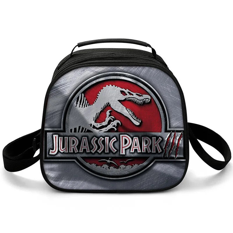 New Jurassic World Dinosaur Boys Girls Kids Crossbody Bags Lunch Box Satchel Lunch Tote Lunch Bag for Children