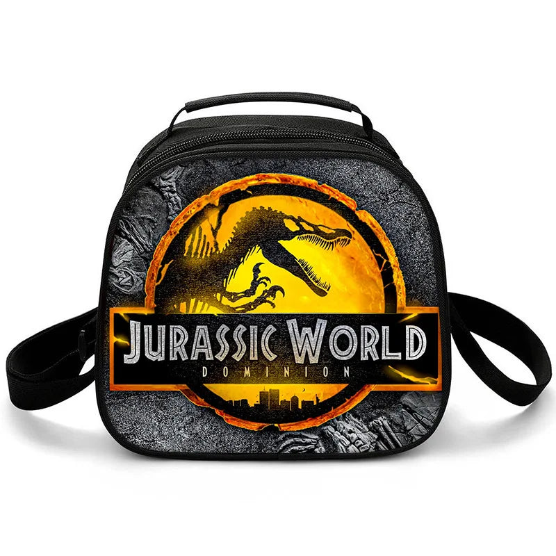 New Jurassic World Dinosaur Boys Girls Kids Crossbody Bags Lunch Box Satchel Lunch Tote Lunch Bag for Children