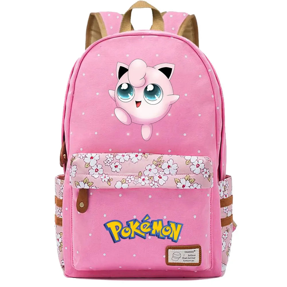 New Kawaii Charmander Squirtle Boy Girl Kids School Book Bags Women Bagpack Teenagers Schoolbags Canvas Travel Laptop Backpack