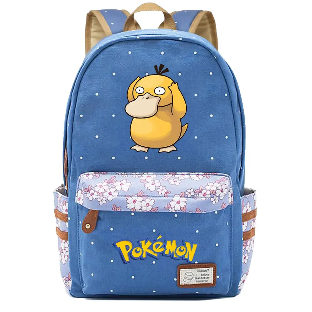 New Kawaii Charmander Squirtle Boy Girl Kids School Book Bags Women Bagpack Teenagers Schoolbags Canvas Travel Laptop Backpack