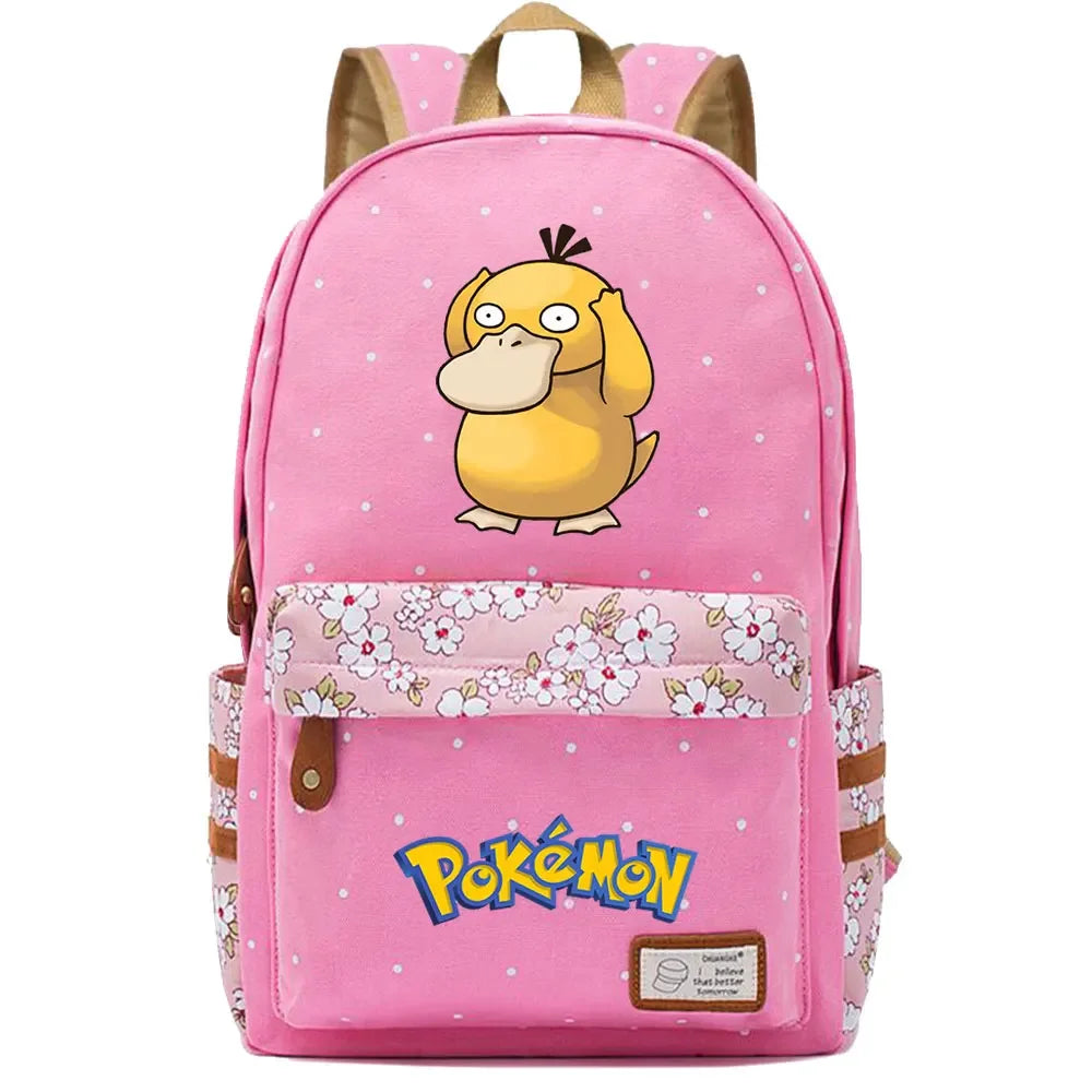 New Kawaii Charmander Squirtle Boy Girl Kids School Book Bags Women Bagpack Teenagers Schoolbags Canvas Travel Laptop Backpack