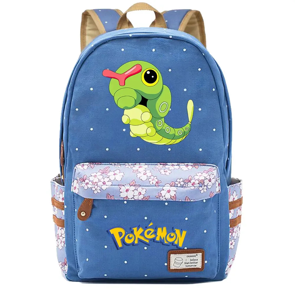 New Kawaii Charmander Squirtle Boy Girl Kids School Book Bags Women Bagpack Teenagers Schoolbags Canvas Travel Laptop Backpack