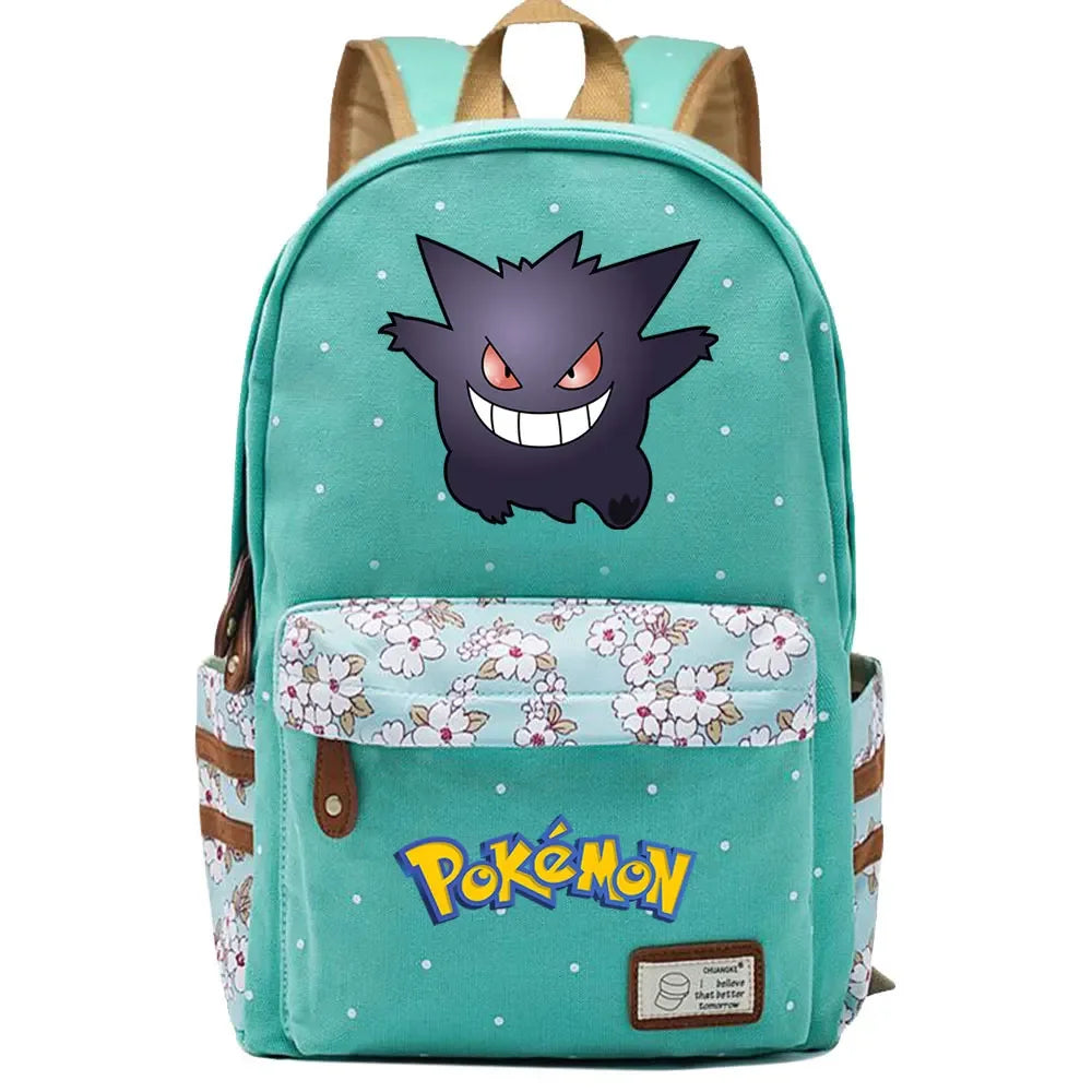 New Kawaii Charmander Squirtle Boy Girl Kids School Book Bags Women Bagpack Teenagers Schoolbags Canvas Travel Laptop Backpack