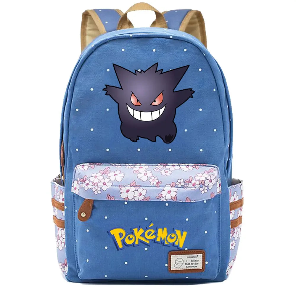 New Kawaii Charmander Squirtle Boy Girl Kids School Book Bags Women Bagpack Teenagers Schoolbags Canvas Travel Laptop Backpack