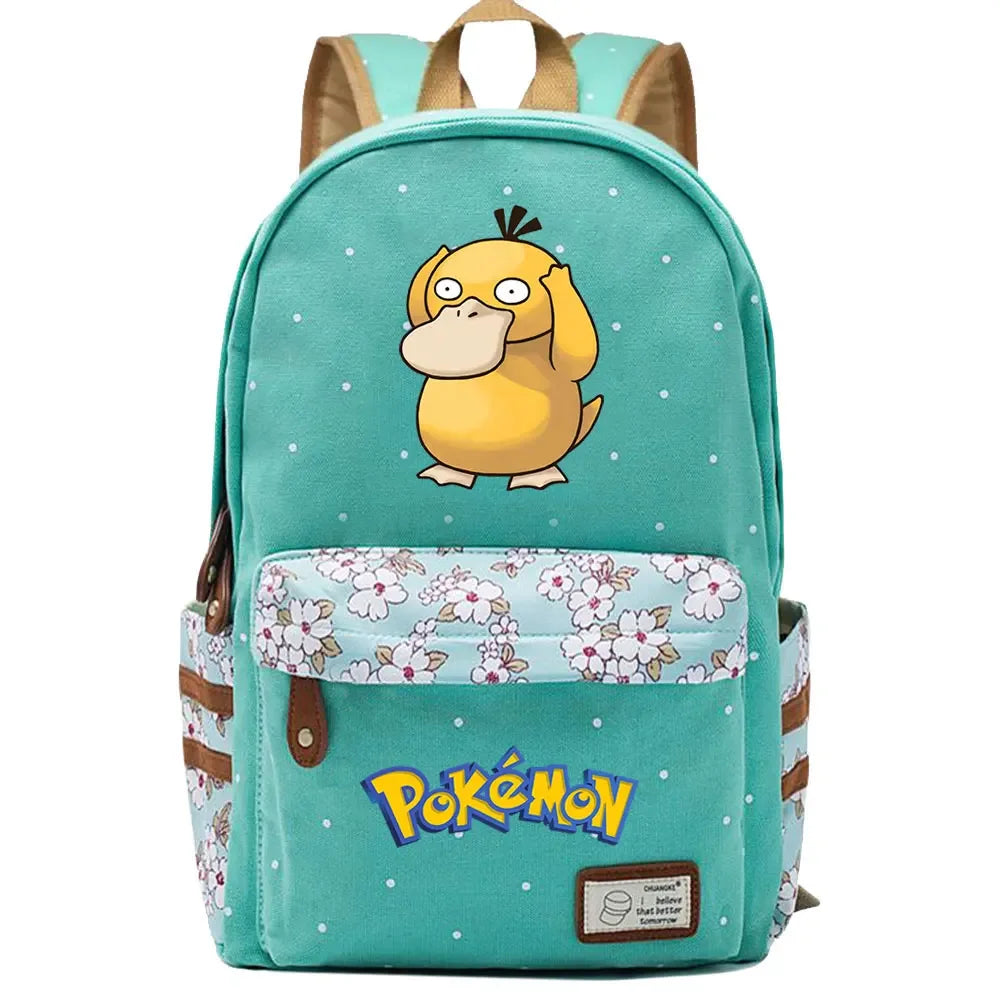 New Kawaii Charmander Squirtle Boy Girl Kids School Book Bags Women Bagpack Teenagers Schoolbags Canvas Travel Laptop Backpack