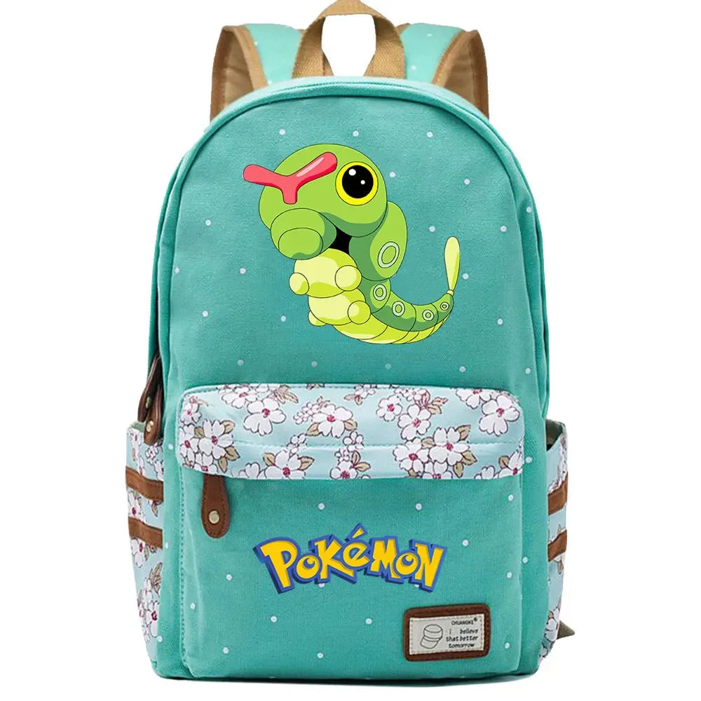 New Kawaii Charmander Squirtle Boy Girl Kids School Book Bags Women Bagpack Teenagers Schoolbags Canvas Travel Laptop Backpack