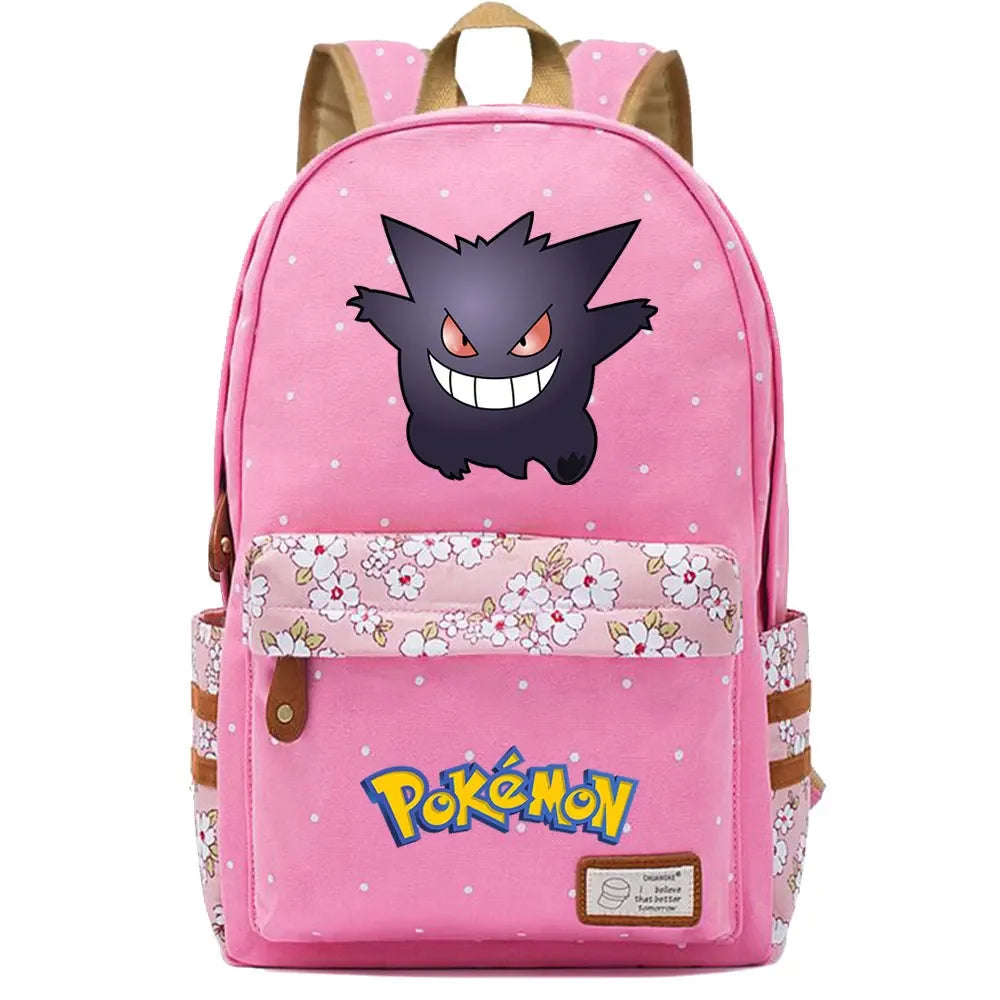 New Kawaii Charmander Squirtle Boy Girl Kids School Book Bags Women Bagpack Teenagers Schoolbags Canvas Travel Laptop Backpack