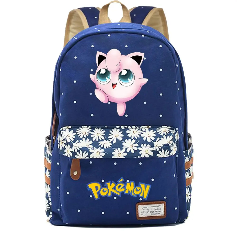 New Kawaii Charmander Squirtle Boy Girl Kids School Book Bags Women Bagpack Teenagers Schoolbags Canvas Travel Laptop Backpack