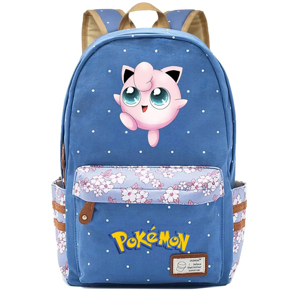 New Kawaii Charmander Squirtle Boy Girl Kids School Book Bags Women Bagpack Teenagers Schoolbags Canvas Travel Laptop Backpack