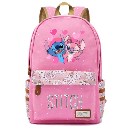 New Kawaii  Stitch Boy Girl Kids School Book Bags Women Bagpack Teenagers Schoolbags Canvas Travel Laptop Backpack
