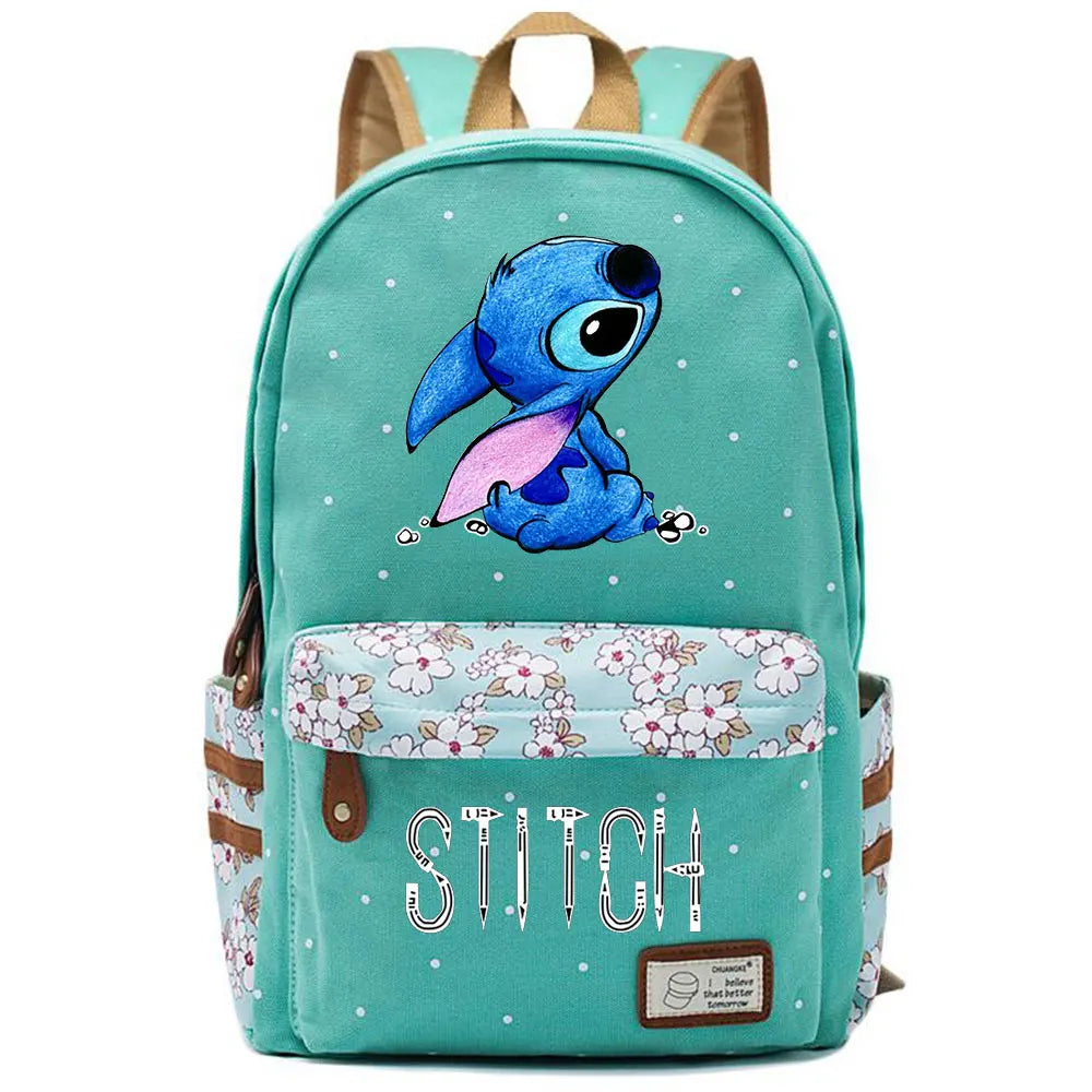 New Kawaii  Stitch Boy Girl Kids School Book Bags Women Bagpack Teenagers Schoolbags Canvas Travel Laptop Backpack